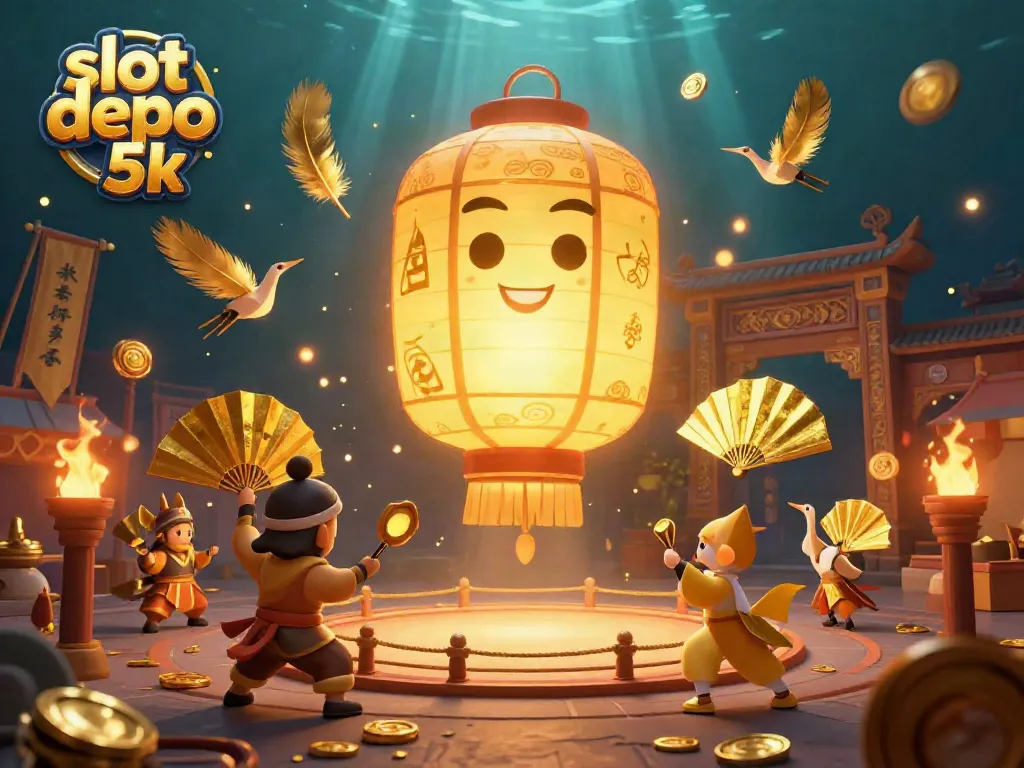 Experience an exciting gaming adventure with slot depo 5k at this vibrant night market casino, showcasing rich graphics.