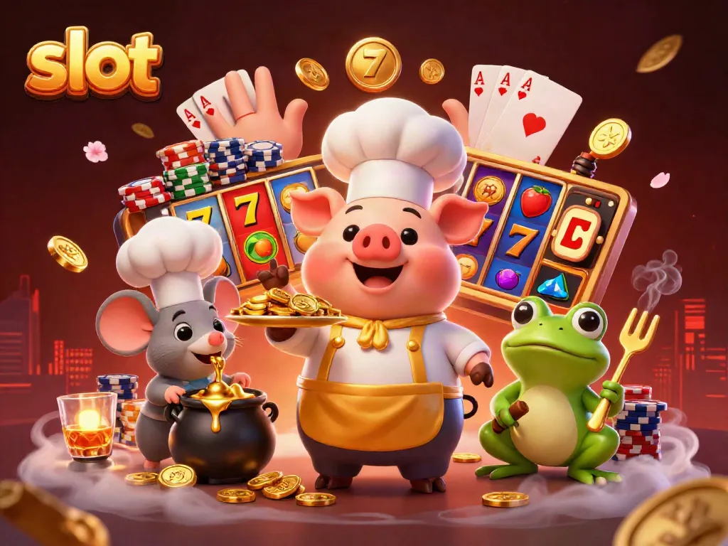 Experience interactive slot action with vibrant characters and elements in this dynamic casino scene.