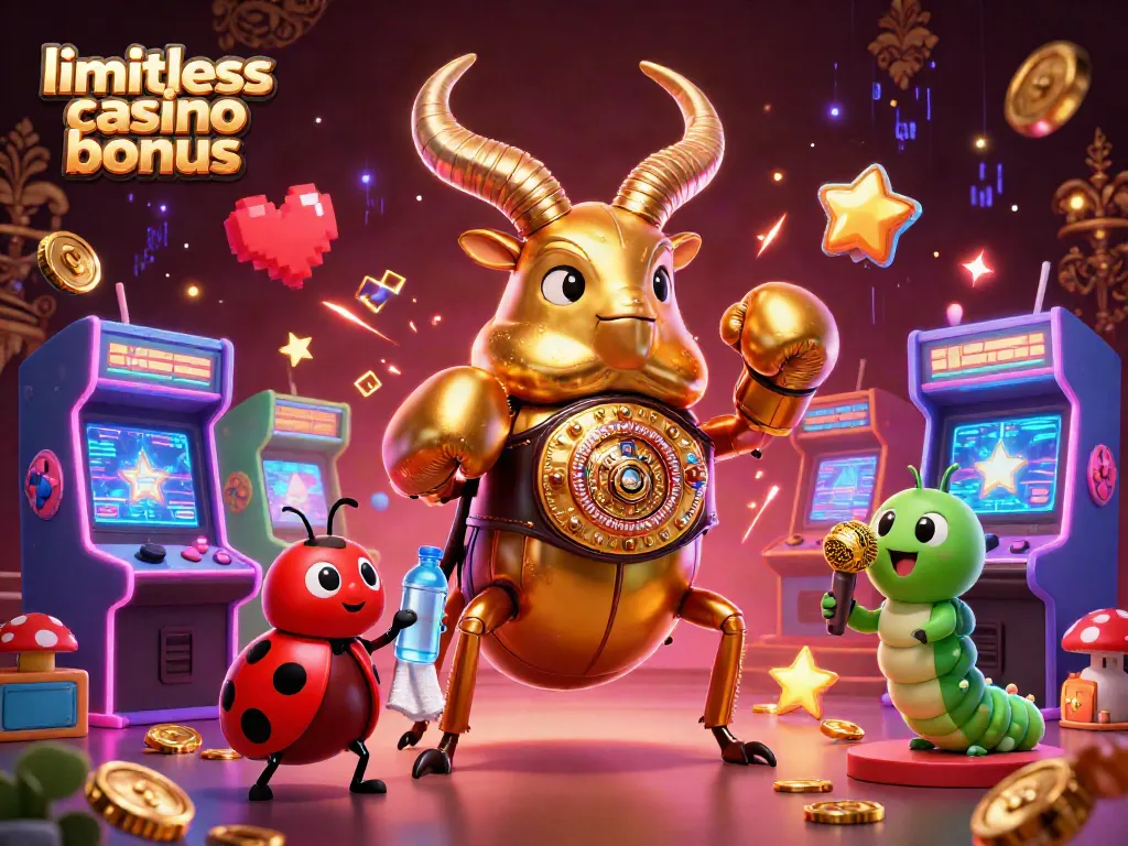 Experience thrilling action in the limitless casino bonus, featuring unique characters and vibrant game elements.