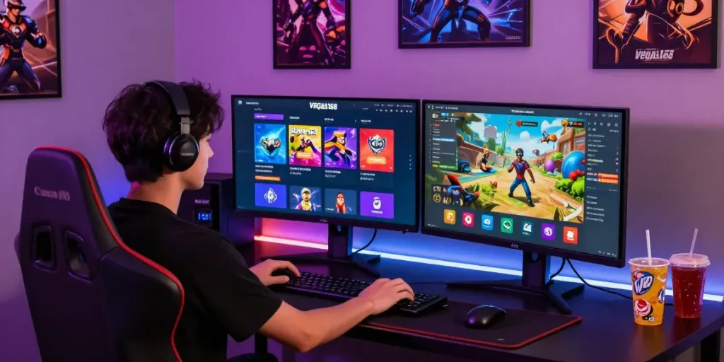 Vegas168 platform digital terpercaya dengan tampilan permainan menarik dan interaksi pengguna.