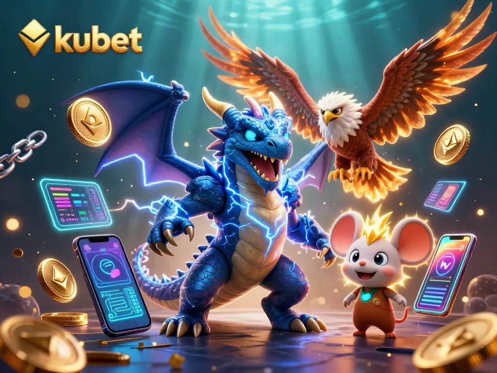 Engage in thrilling wins at kubet's dynamic casino, featuring spectacular 3D characters and vibrant game elements.