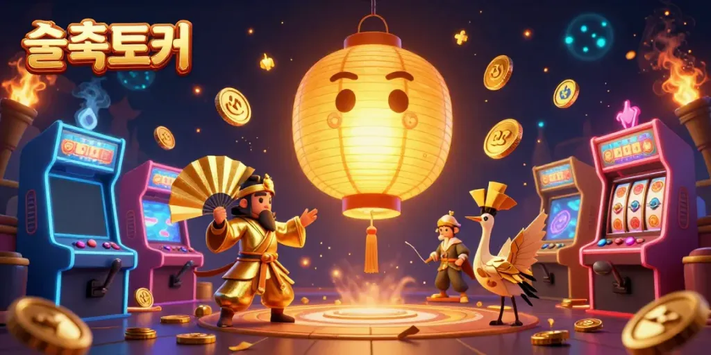 Experience thrilling play at 슬롯토커 with vibrant 3D casino scenes featuring dynamic elements and characters.
