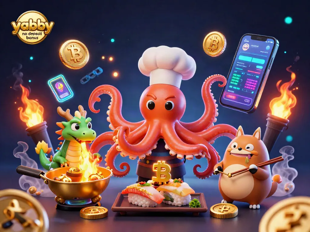 Claim your yabby no deposit bonus and enjoy thrilling casino action with vibrant characters and cryptocurrency elements.