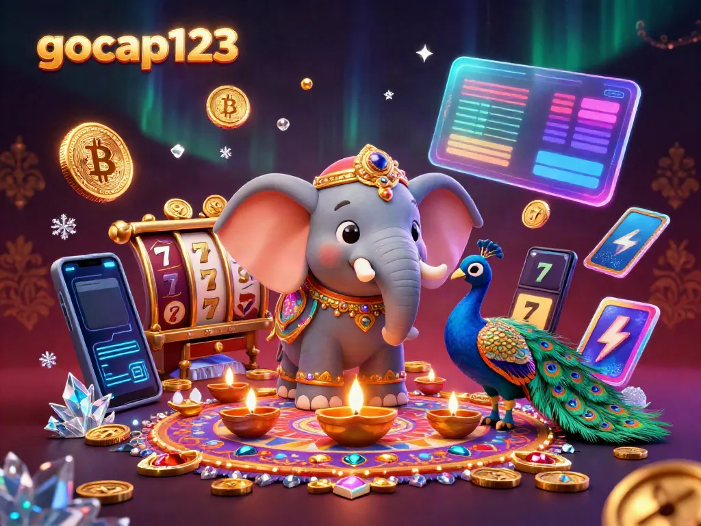 Gocap123 menawarkan pengalaman bermain slot yang penuh warna dengan simbol kemewahan dan keberuntungan.