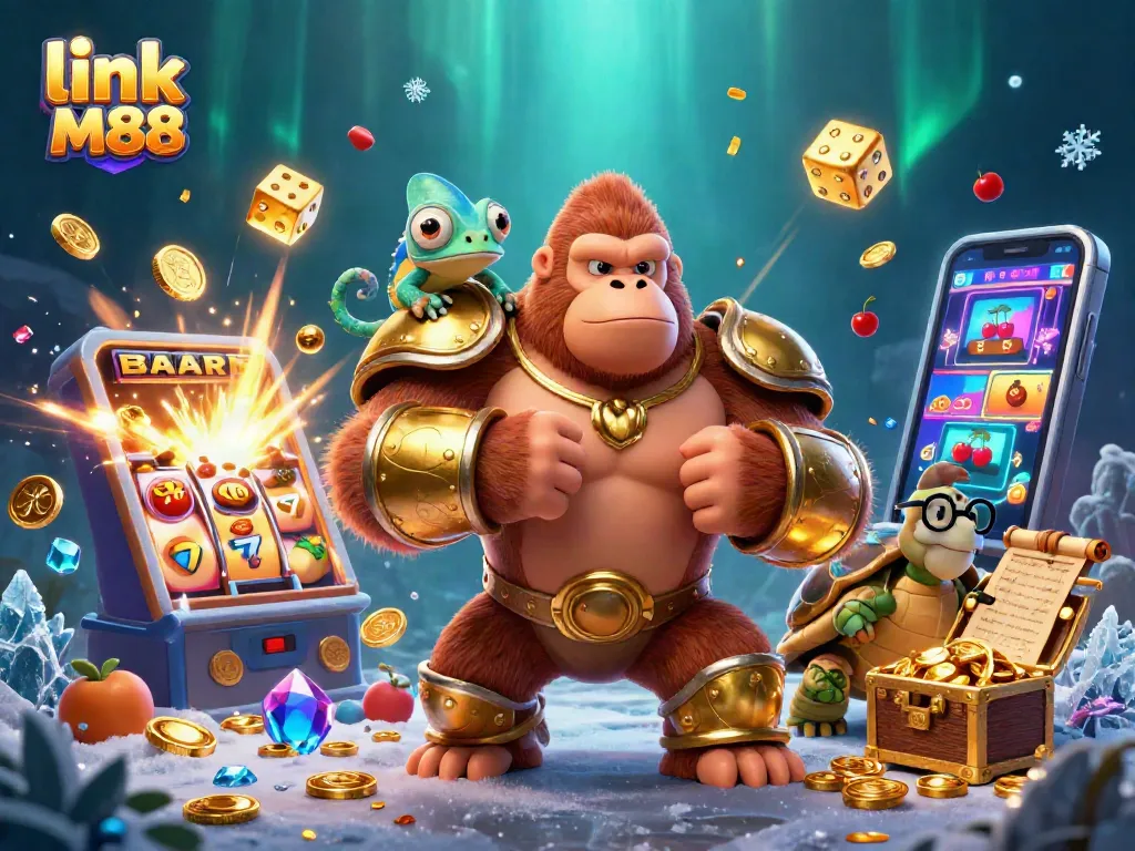 Experience excitement with link M88 as the gorilla king and friends engage in dynamic casino fun!