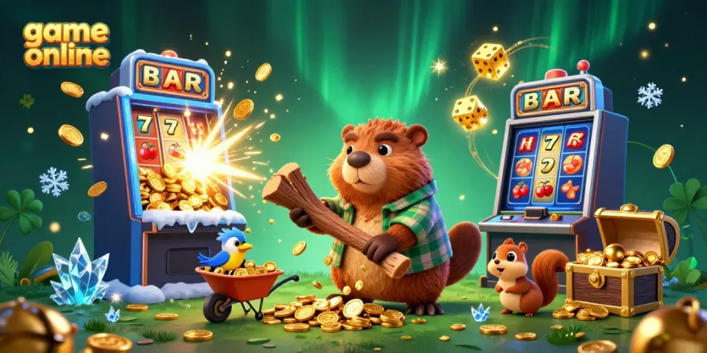 Engaging scene with game online elements showcasing fun cartoon characters and casino features.